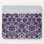 Damask Purple Wedding Mouse Pad