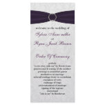 damask purple Wedding program
