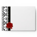 DAMASK RED WAX SEAL MONOGRAM ENVELOPES