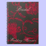 Damask Red Wedding Planner notebooks