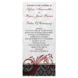 damask red Wedding program