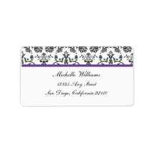 Damask Return Address Label