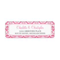 Damask Return Address Labels Honeysuckle labels