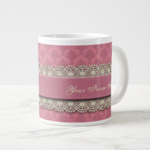 Damask Rose Extra Large Mugs