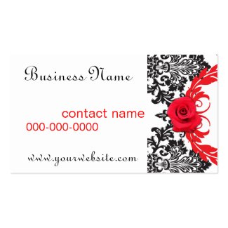 Damask & Roses Business Card profilecard