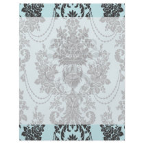damask roses light blue and black personalized flyer