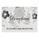 damask roses white and black.ai business card template