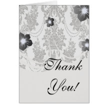 damask roses white and black.ai greeting card