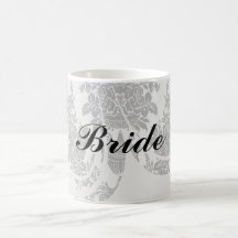damask roses white and black.ai mug