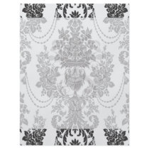 damask roses white and black full color flyer