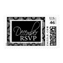 Damask RSVP December Event Postage - Customized postage by TDSwhite Damask RSVP December Event Postage - Customized postage