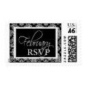 Damask RSVP February Event Postage stamp