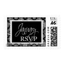 Damask RSVP January Event Postage stamp