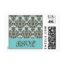 damask rsvp stamp