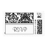 Damask RSVP Postage Stamps