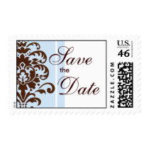 Damask Save The Date - Customized Postage Stamp