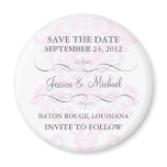 Damask Save the Date magnets