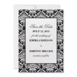 Damask Save the Date Custom Invites
