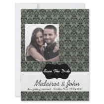 Damask Save the Date invitation
