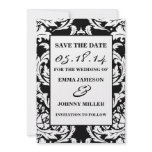 Damask Save the Date Custom Invitation