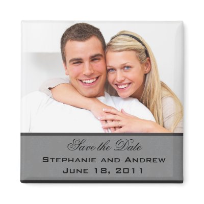 Damask Save the Date Magnet
