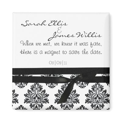 damask save the date magnet