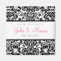 Damask Save The Date Magnets magnets