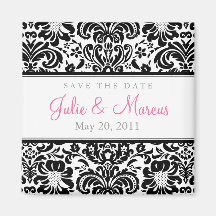 Damask Save The Date Magnets