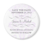 Damask Save the Date magnets