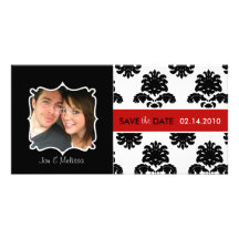 Damask Save the Date photo cards