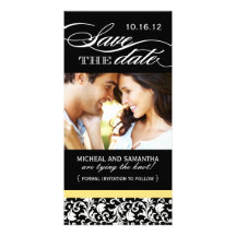 Damask Save the Date Photo Cards