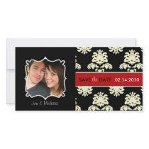 Damask Save the Date photo cards