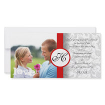 Damask Save the Date photo cards