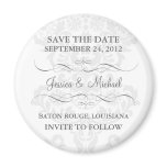 Damask Save the Date magnets
