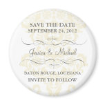 Damask Save the Date magnets