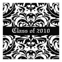 Damask Scroll Class of Graduation Invitation