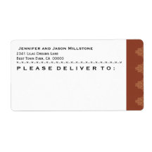 Damask Shipping Labels