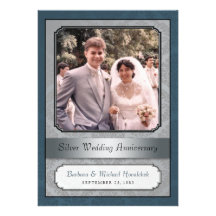 Damask Silver (25th) Anniversary Party invitation