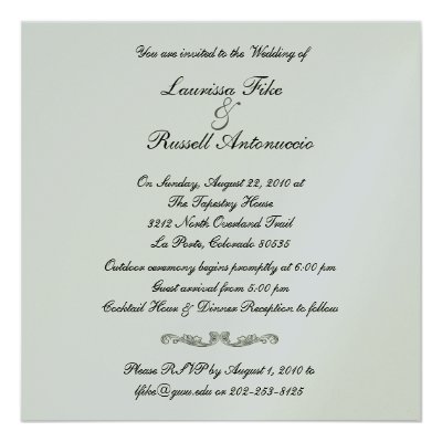 Damask Silver metallic & maize Wedding Invite