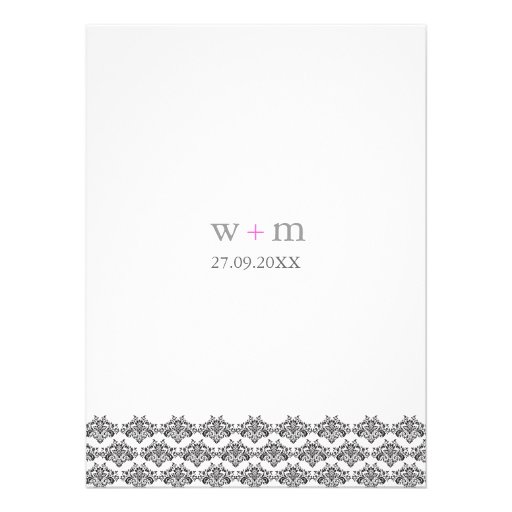 Damask Simplicity Wedding Invitation