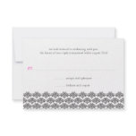 Damask Simplicity Wedding Reply Personalized Invites