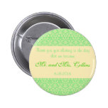 Damask Special Occasion Wedding Thank You Button