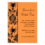 Damask Spider Halloweeen Invitation