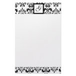 DAMASK SQUARE MONOGRAM CUSTOM STATIONERY