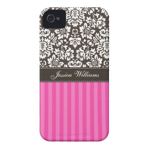 Damask & Stripes iPhone 4 Case