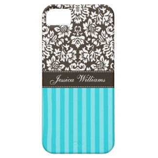 Damask & Stripes Iphone 5 Cases