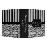 Damask & Stripes Wedding Album Binders