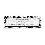 Damask Swirl Black & White Return Address Labels