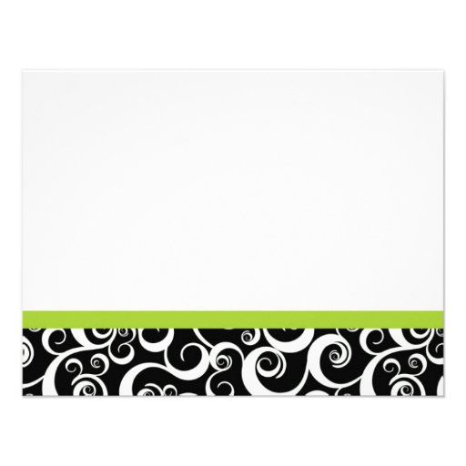 Damask Swirl Rehearsal Dinner Card in Green Custom Invite