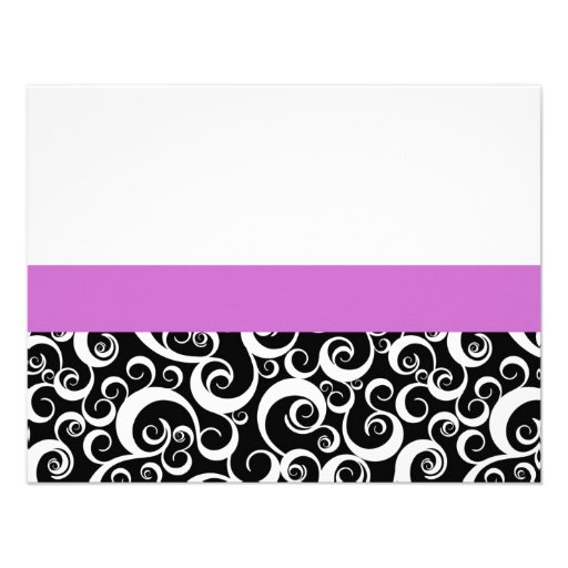 Damask Swirl Rehearsal Dinner Card in Purple Personalized Invitation